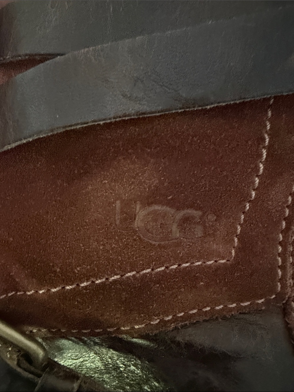 UGG Deanna Suede Moto Boots Chestnut Brown Womens 7.5 Fall Leather - Picture 14 of 14